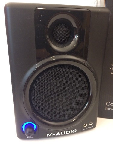 M-AUDIO AV30 MULTIMEDIA MONITOR SPEAKERS WITH POWER CORD TESTED WORKS GREAT!