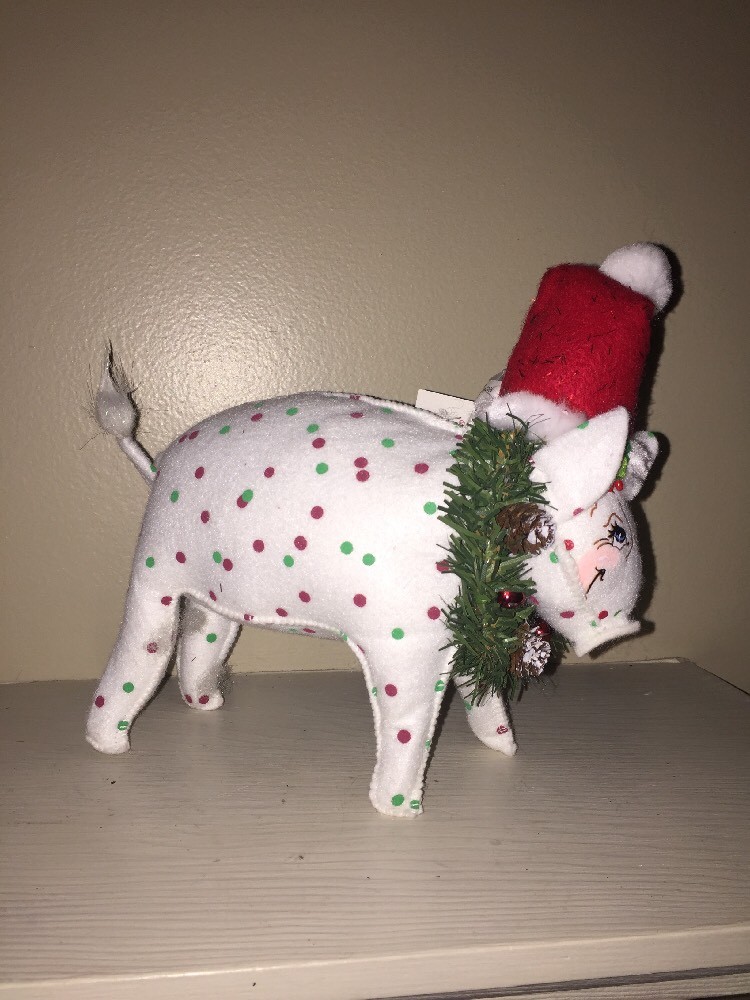 ANNALEE CHRISTMAS PIG Swine Hog 8