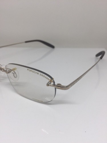 Pre-owned Porsche Design P7004 Eyeglasses C. A Satin Gold P 7004 Optical Eyewear 50mm In Clear Demo Lenses