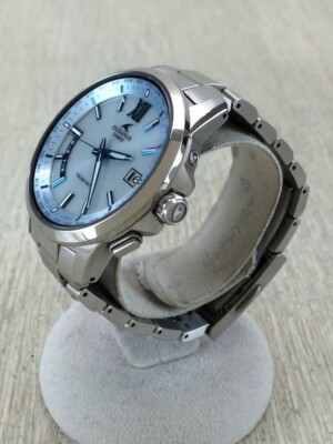 Pre-owned Casio Oceanus Ocw-t150-2ajf Solar Radio Men\\\\\\\'s Watch Silver Japan Import