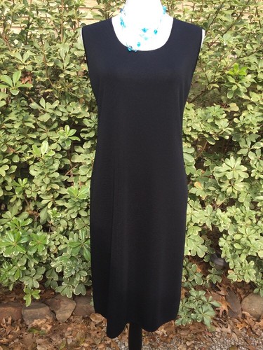 Exclusively Misook Womens Black Sleeveless Dress W/ Jacket Set Sz Medium