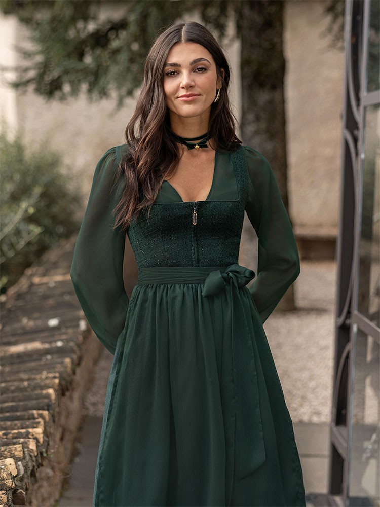 Dirndl Gaimersheim 70cm Länge flaschengrün