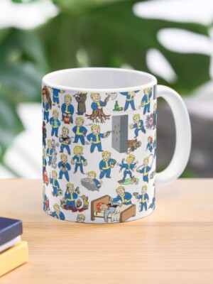 Vault Boy Pattern Mug 11 Oz 15 Oz Fallout Mug, Prepare For The Future, Vault Tec