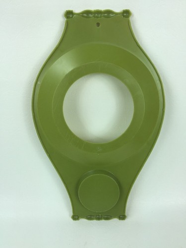 Mid Century Modern Vintage Picnic Plate & Drink Holders Green & Gold Set Of 6