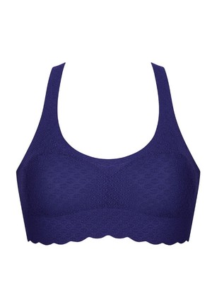 Sloggi Bralette ZERO Feel Bra Lace Top Racerback Light Padded Non Wired Lingerie