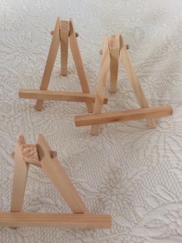 Art Easels Wood Display 4-5”  Art Easels Natural Wood Great Display Party