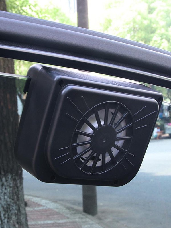 Solar Powered Car Cooling Fan Cooler Auto Window Air Vent Exhaust Ventilation