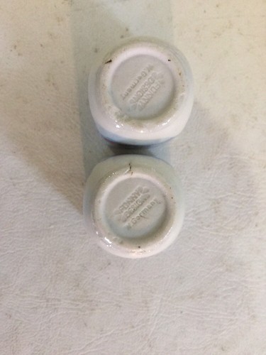 2 Funny Designs Miniature Candle Holders Cats & Red Hearts West Germany