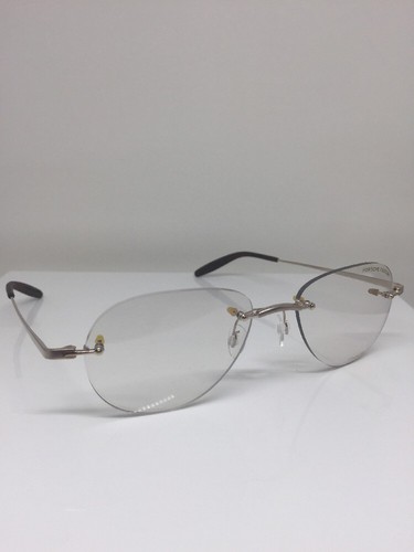 Pre-owned Porsche Design P7003 Titanium Eyeglasses C. A Satin Gold P 7003 Eyewear 52mm In Clear Demo Lenses