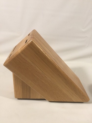 Cutco Honey Oak Studio Wood Knife Block Holder 4 Slot Made in the USA