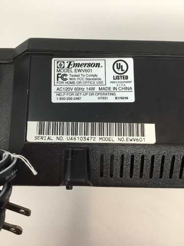 Emerson 4 Head VCR Model EWV601