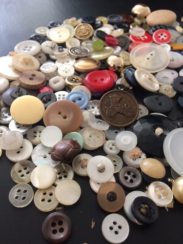 Lot Of Over 300 Vintage Buttons. Sewing Crafts More