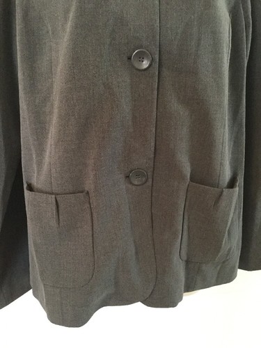 Tomorrows Mother Maternity Sz Small Gray Lined Jacket Blazer Career Button Front