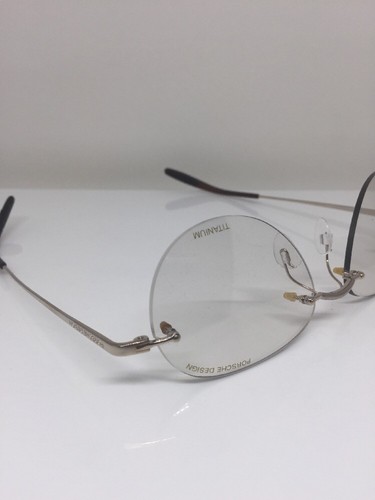 Pre-owned Porsche Design P7003 Titanium Eyeglasses C. A Satin Gold P 7003 Eyewear 52mm In Clear Demo Lenses