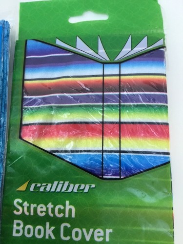 Streachable Fabric Book Cover Fashion Print Lot Of 5 Assorted Print /color New