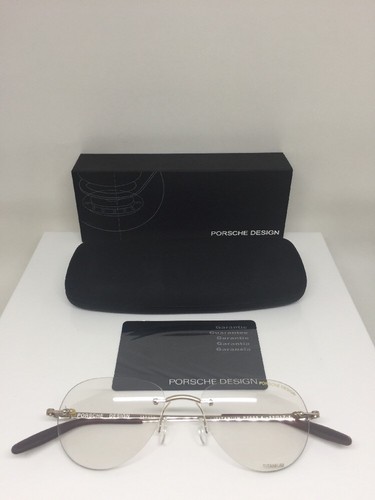 Pre-owned Porsche Design P7003 Titanium Eyeglasses C. A Satin Gold P 7003 Eyewear 52mm In Clear Demo Lenses