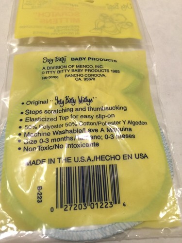 Infant Scratch Mittens - Stop Infant Scratching & Thumb Sucking Itty Bitty Baby