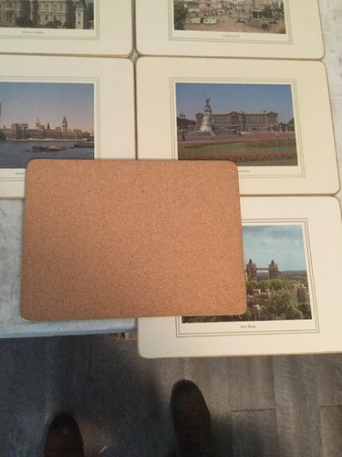 Vintage Clover Leaf Set Of 6 Table Mats of Views of London