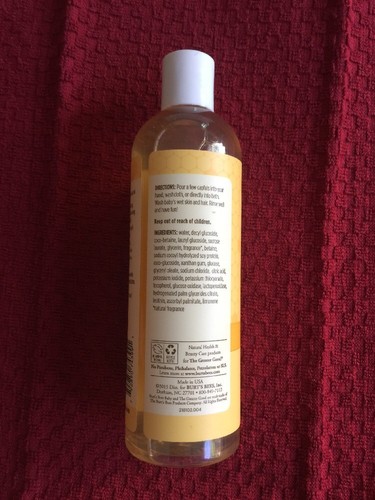 Burt's Bees Baby Natural Shampoo & Wash Original 12oz No Tears