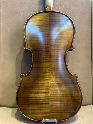 Professional Handmade 4/4 Size Violin Two Pieces Back with Beautiful Flame+Sound