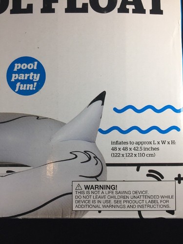 Giant White Swan Pool Float NEW Big Mouth Raft UNUSED