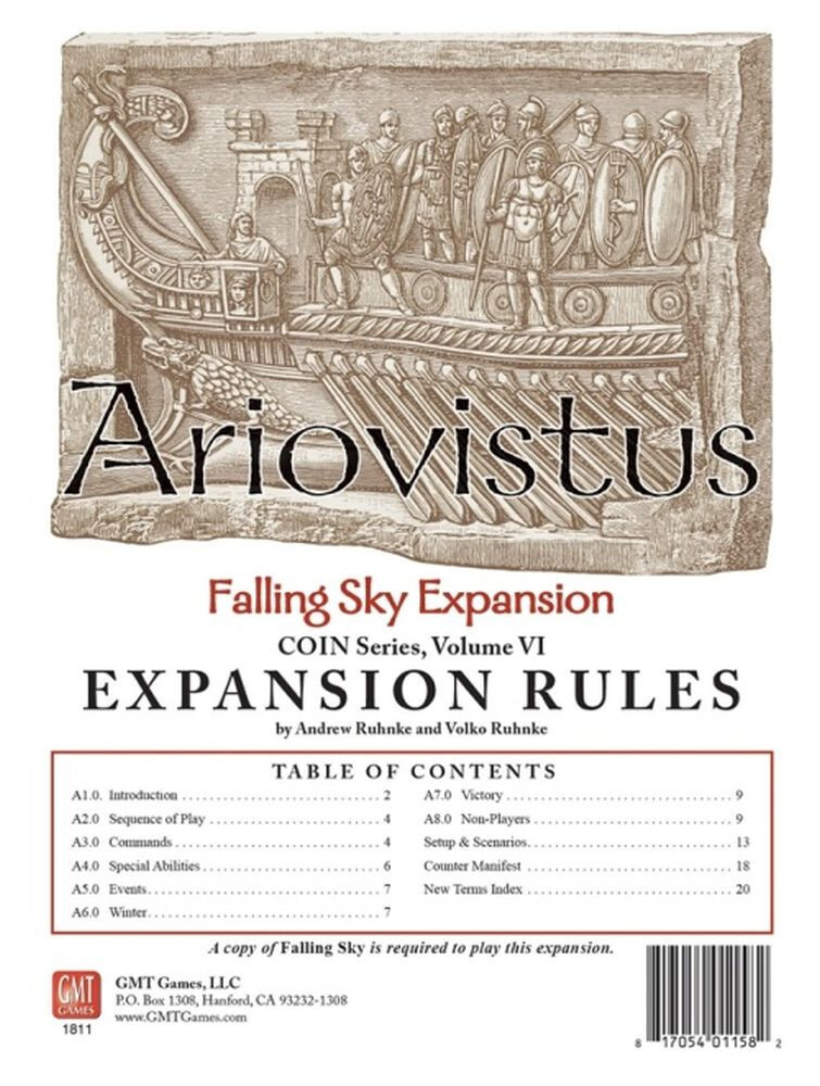 GMT Games: Falling Sky: Новое дополнение Ariovistus в быстрой доставке Ziploc