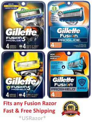 Mix 16 Gillette Fusion 5 Proglide Power PROSHIELD Razor Blades Refill Cartridge 