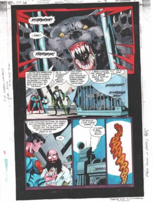 JLA Showcase 80-Page Giant #1 p.2 Color Guide Art - Space Wolf - by John Kalisz