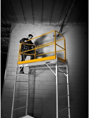 MetalTech Scaffold Guardrail System Scaffolding Jobsite Panel Safety Tool Yellow