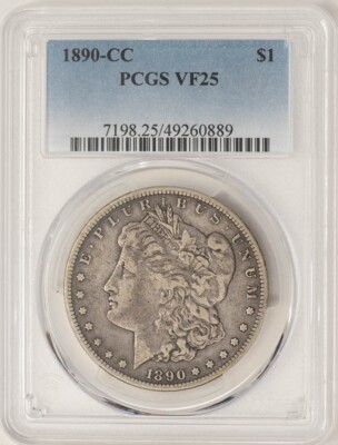 1890-CC Morgan Silver Dollar $ VF25 PCGS 948700-46