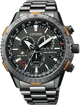 Pre-owned Citizen []professional Master Direct Flight Cb5007-51h Sky Eco Drive Radio Japan