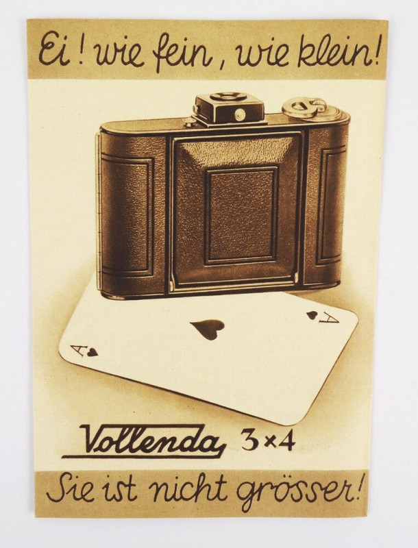 Kleinfilm Vollenda 3 X 4  Kamera Fotoapparat 1930 Er 