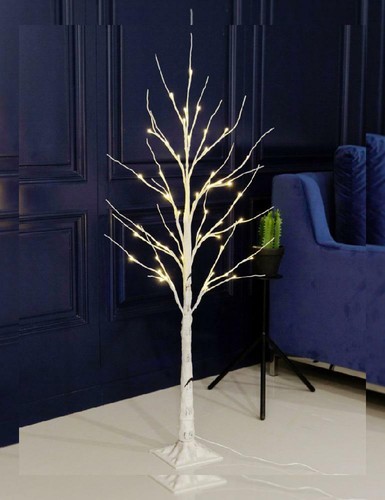 Bolylight Led Birch Tree 4ft 48l Christmas Decorations 4ft Warm