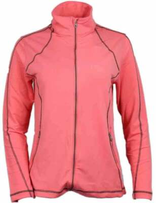 Page & Tuttle Coverstitch Layering 14 Zip Pullover Womens Pink Casual Athletic O