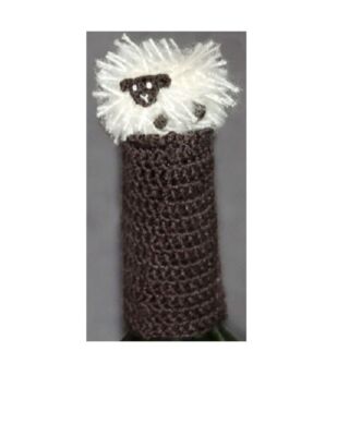 Lantern Moon Straight Hair Sheep Wine Bottle Topper