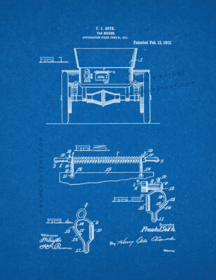 Tag-holder Patent Print Blueprint