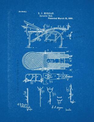 Invalid Bed Patent Print Blueprint