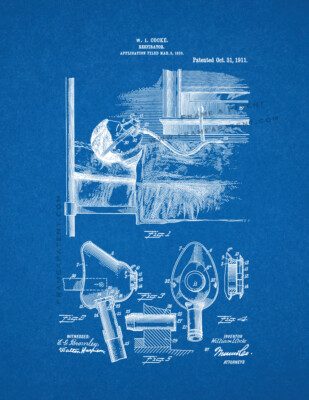 Respirator Patent Print Blueprint