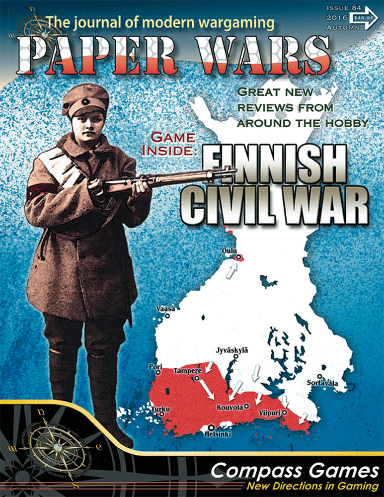 Compass Games Paper Wars #84 Включает в себя Гражданскую войну в Финляндии NISW 