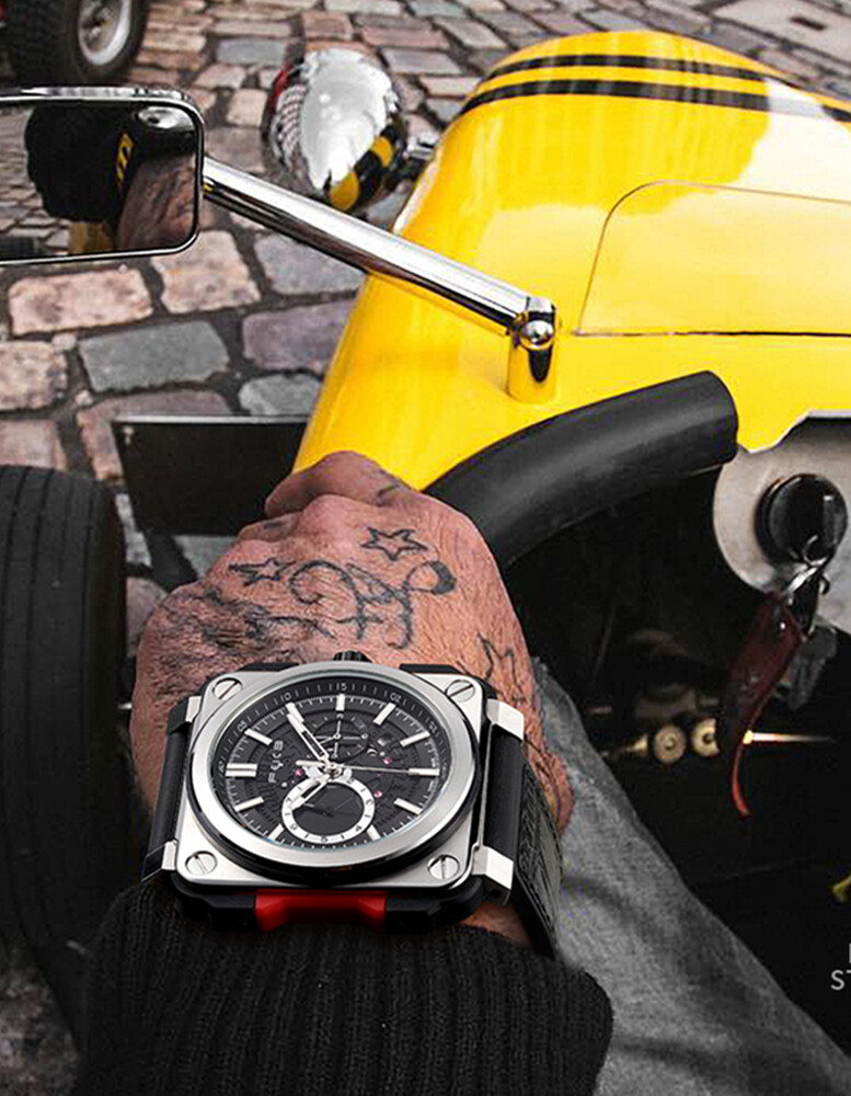 Pre-owned Feice Men's Mechanical Automatic Watch Square 100m Waterproof Sapphire Glass Luminous