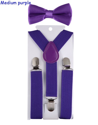 Kids Suspenders Bowtie Fashion Bow Tie Set Boys Braces Girl Adjustable Accessory