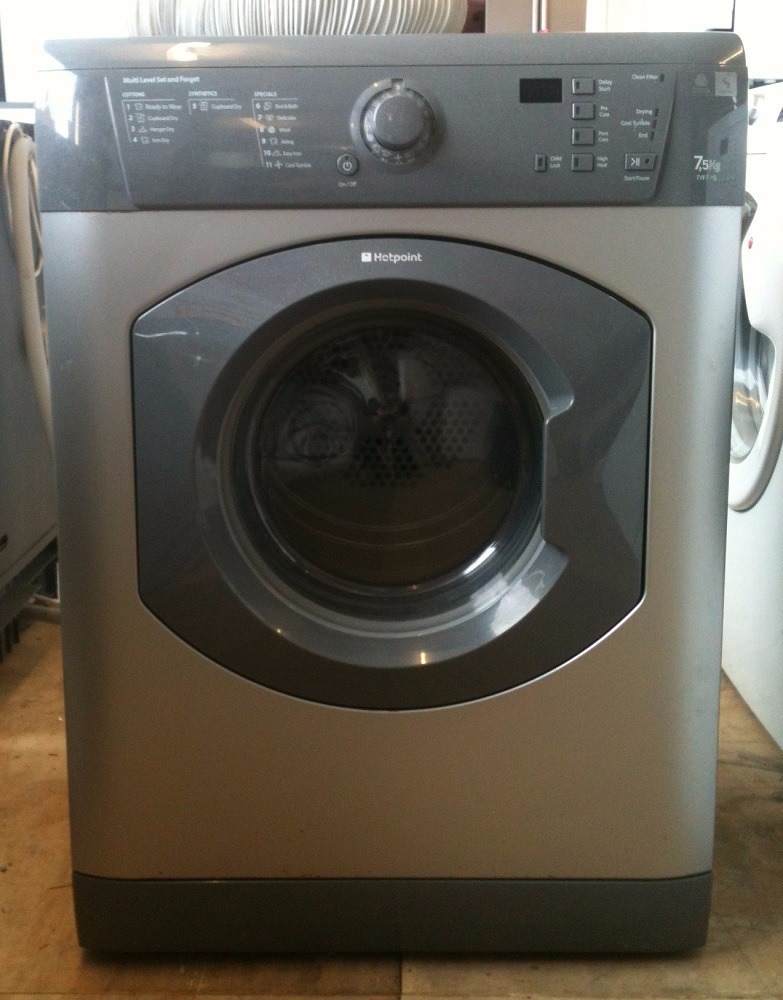 A vented Hotpoint tumble dryer, model TVF770 with sensor drying. in