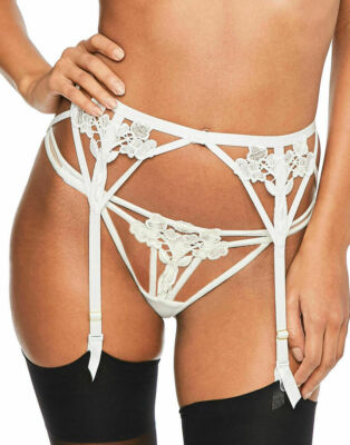 Bluebella Nova Suspender Belt Size 10 Ivory Strappy Garter Wedding Bride 63021
