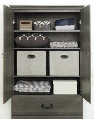 Armoire with Drawers in Gray Maple [ID 3495421]
