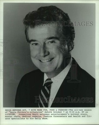 Press Photo Host Regis Philbin of ''Regis Philbin's Lifestyles'' on Lifetime
