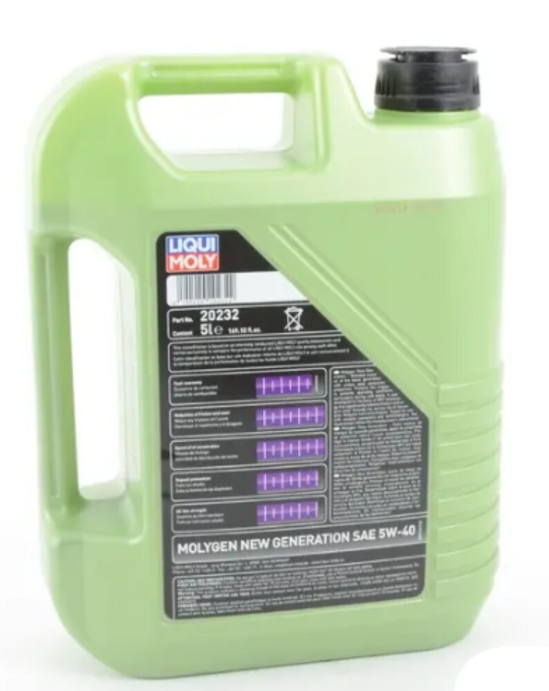 LiquiMoly MOLYGEN Fully Synthetic Motor Oil SAE 5W-40 7 Liters