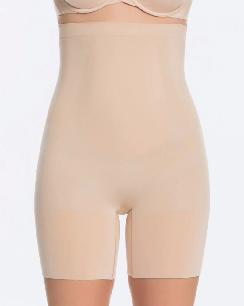 

SPANX Корректирующее белье телесного цвета ON-CORE с высокой талией до середины бедра Корректирующее белье Разглаживающие шорты, Бежевый
