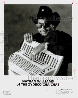 1992 Press Photo Nathan Williams of the Zydeco Cha Chas - hpp19671