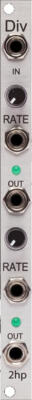 2hp Div Clock 2-Channel Div/Mult Eurorack Synth Module