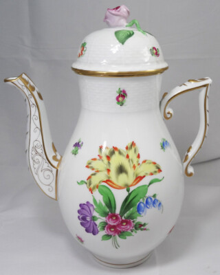 PRINTEMPS by Herend Coffee Pot NEW NEVER USED made in Hungary